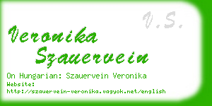 veronika szauervein business card
